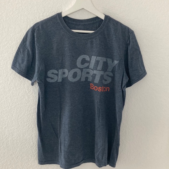 City Sports Other - City Sports Boston Small Crew Neck Short Sleeve T Shirt, Gray, Athletic Gym